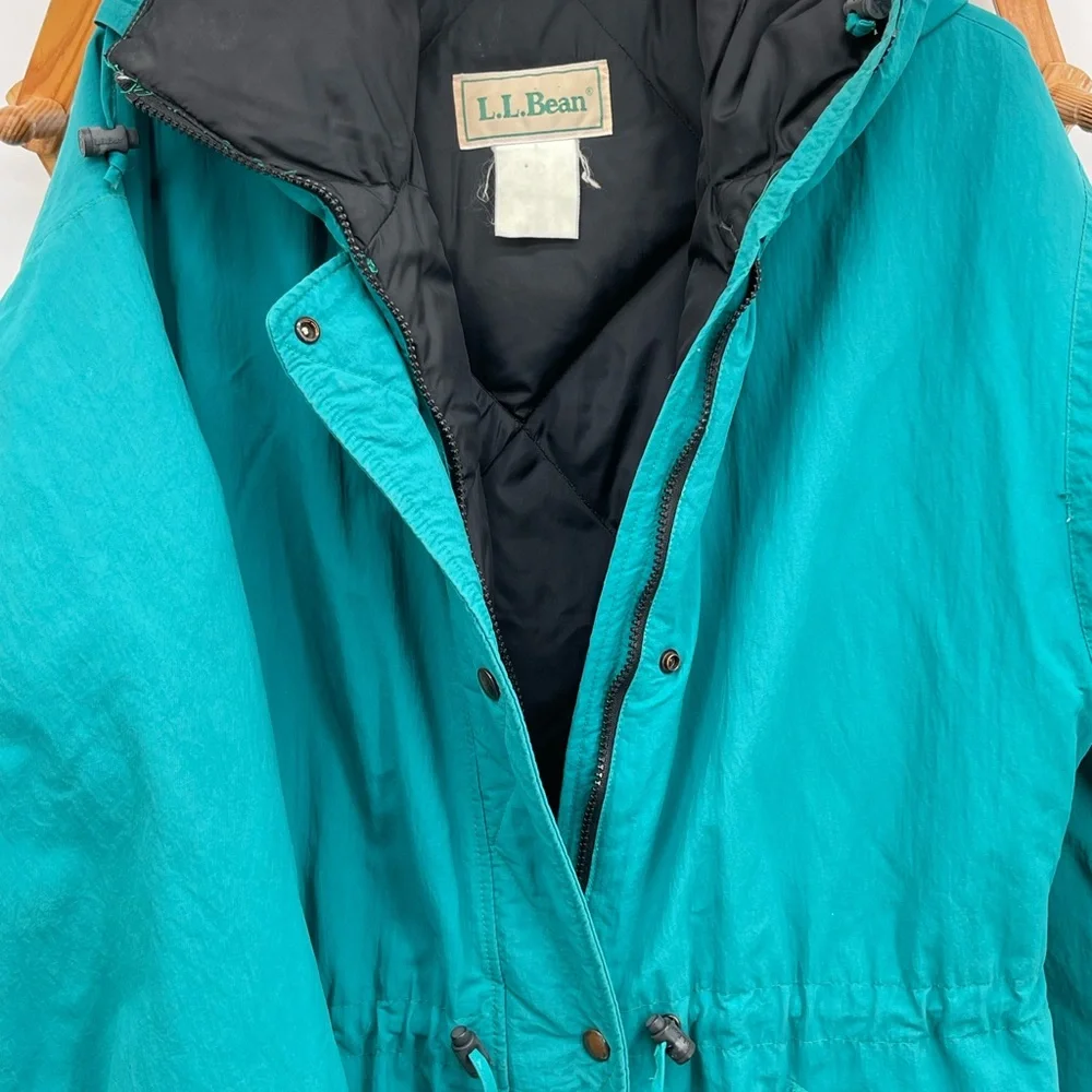 ⭐️L.L. Bean Women's Vintage Teal Goose Down Parka - Picture 2 of 13